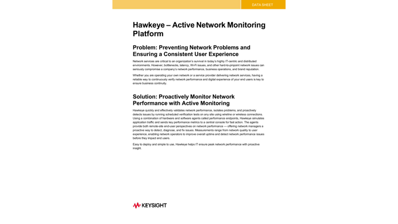 Hawkeye – Active Network Monitoring Platform